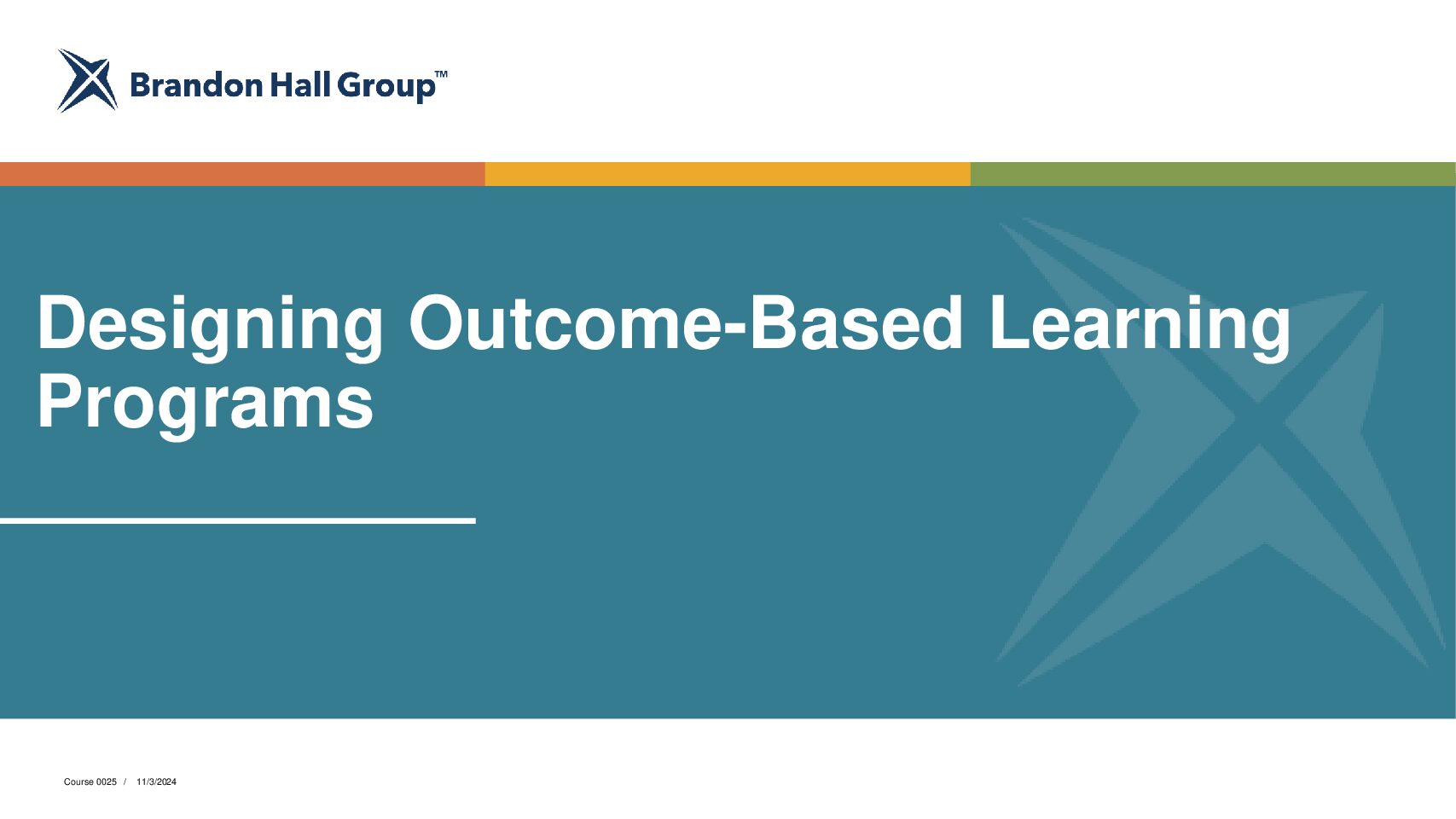 Designing Outcome-Based Learning Programs 0025