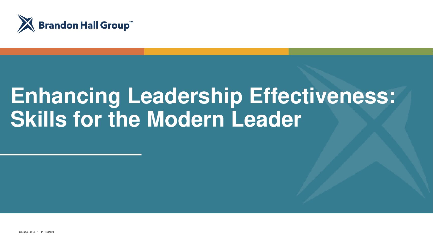 Enhancing Leadership Effectiveness: Skills for the Modern Leader 0034