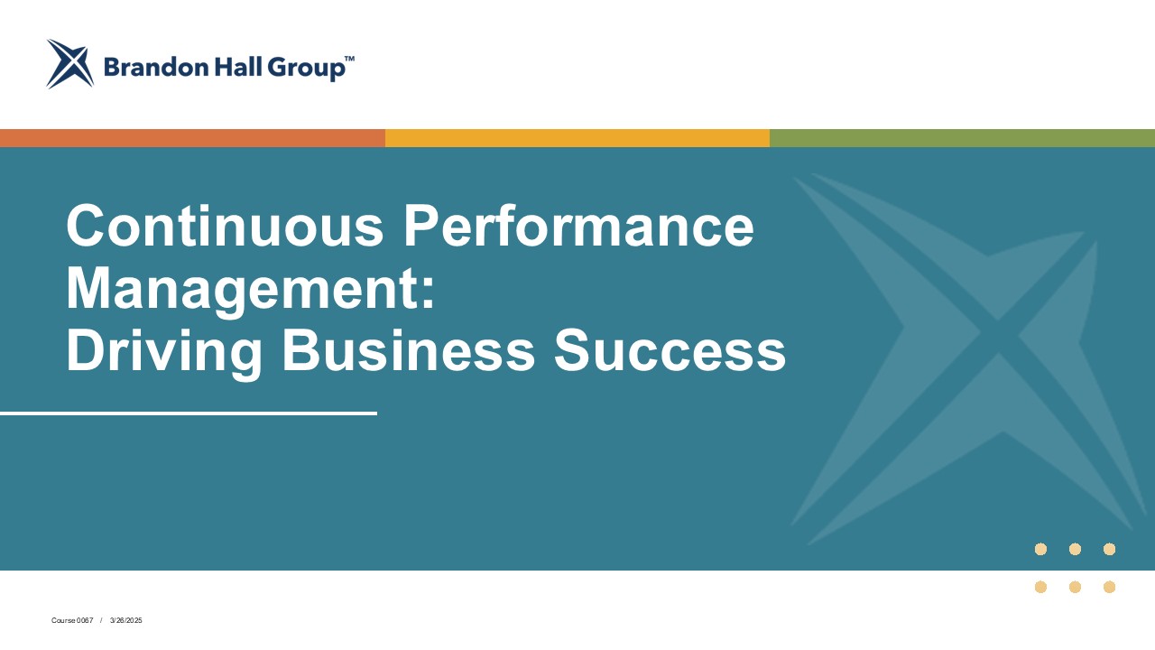 Continuous Performance Management: Driving Business Success