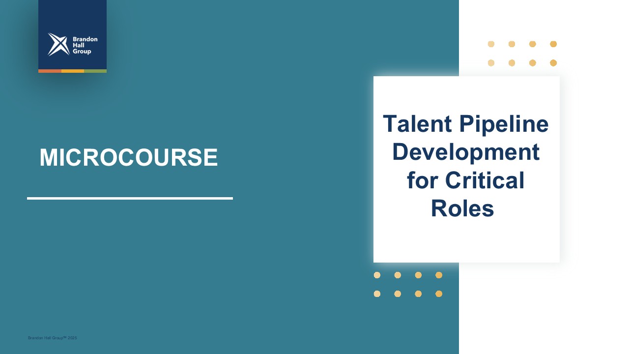 Microcourse: Talent Pipeline Development for Critical Roles