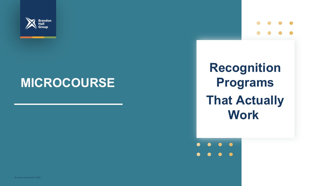 Microcourse: Recognition Programs That Actually Work