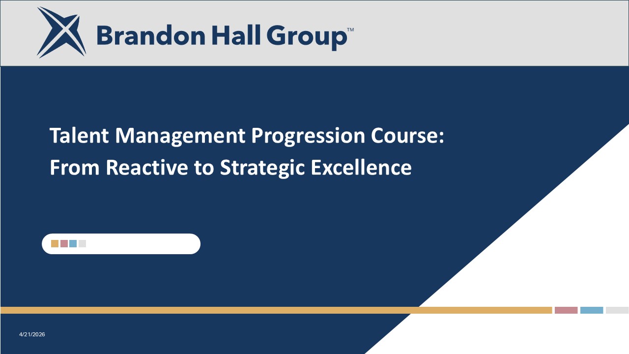 Talent Management Progression Course: From Reactive to Strategic Excellence